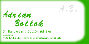adrian bollok business card